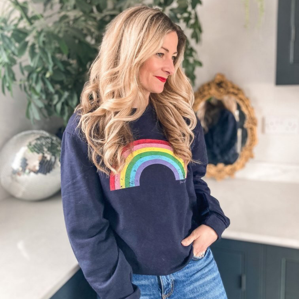 Navy rainbow shop sweater