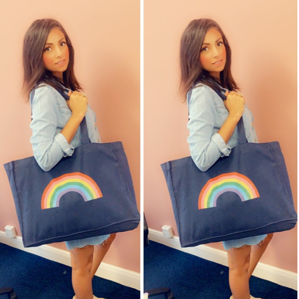 Reclaimed Cotton Rainbow Beach Bag Hari And The Gang