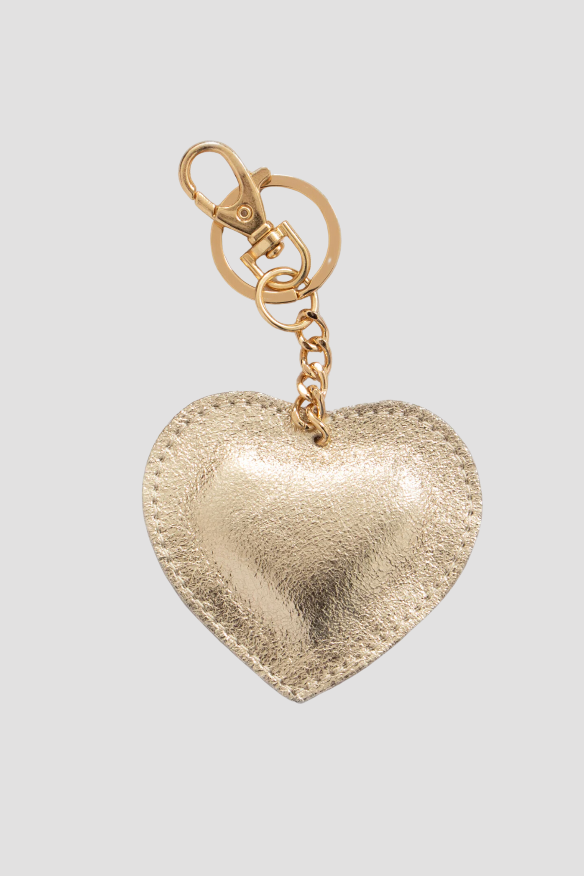 Gold Love Heart Key Ring