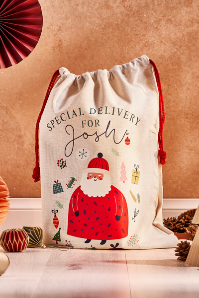 Personalised Festive Santa Sack