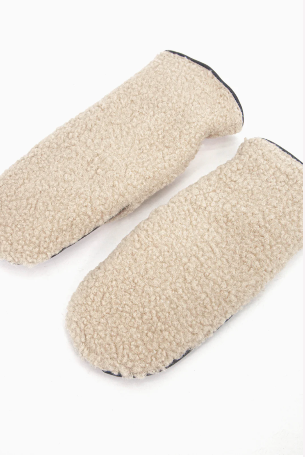 Cream Borg Mittens