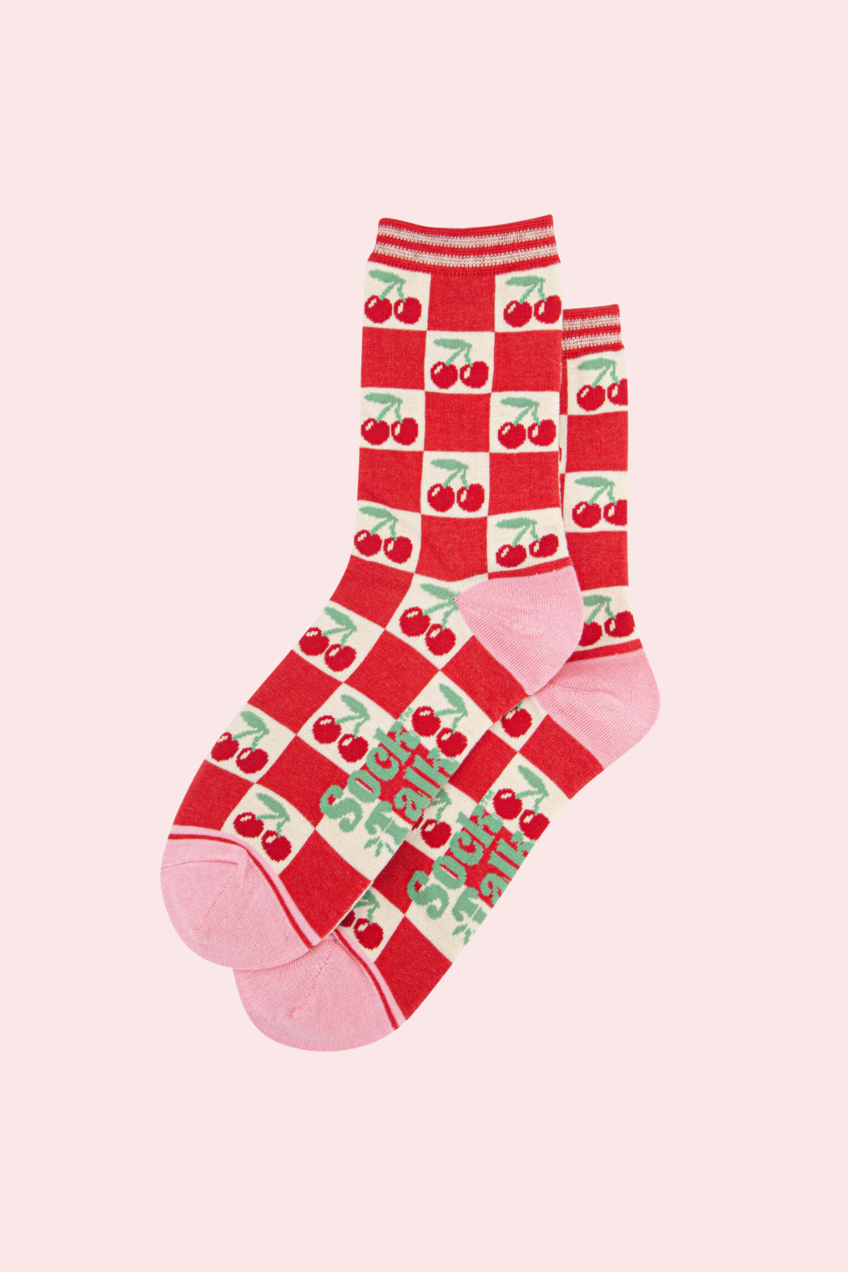 Cherry Squares Socks