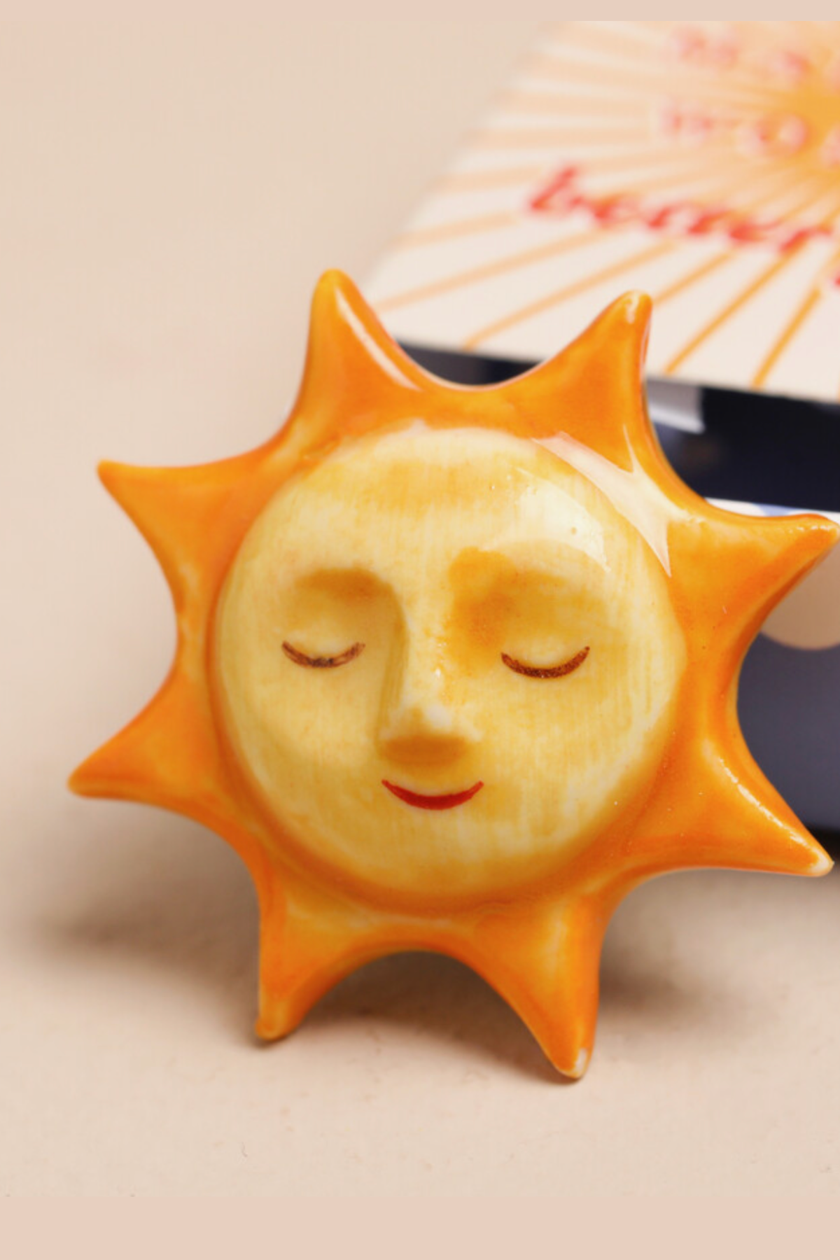 Tiny Matchbox Ceramic Sunshine Token