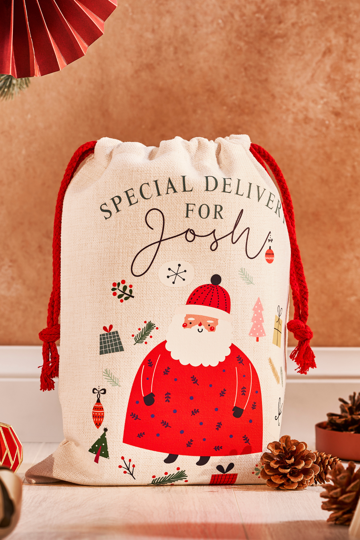 Personalised Festive Santa Sack