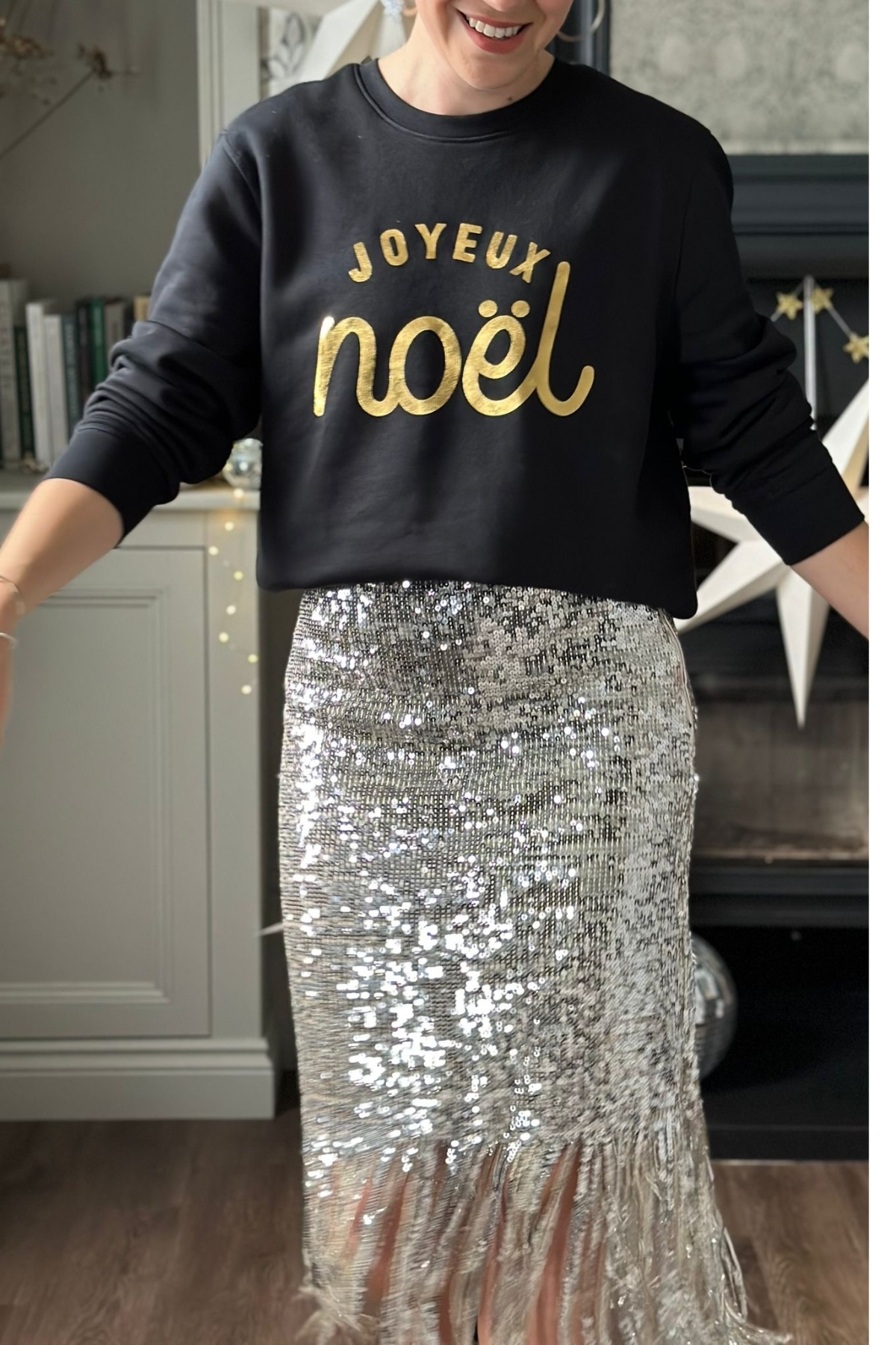 Foil Joyeux Noel Christmas Sweatshirt