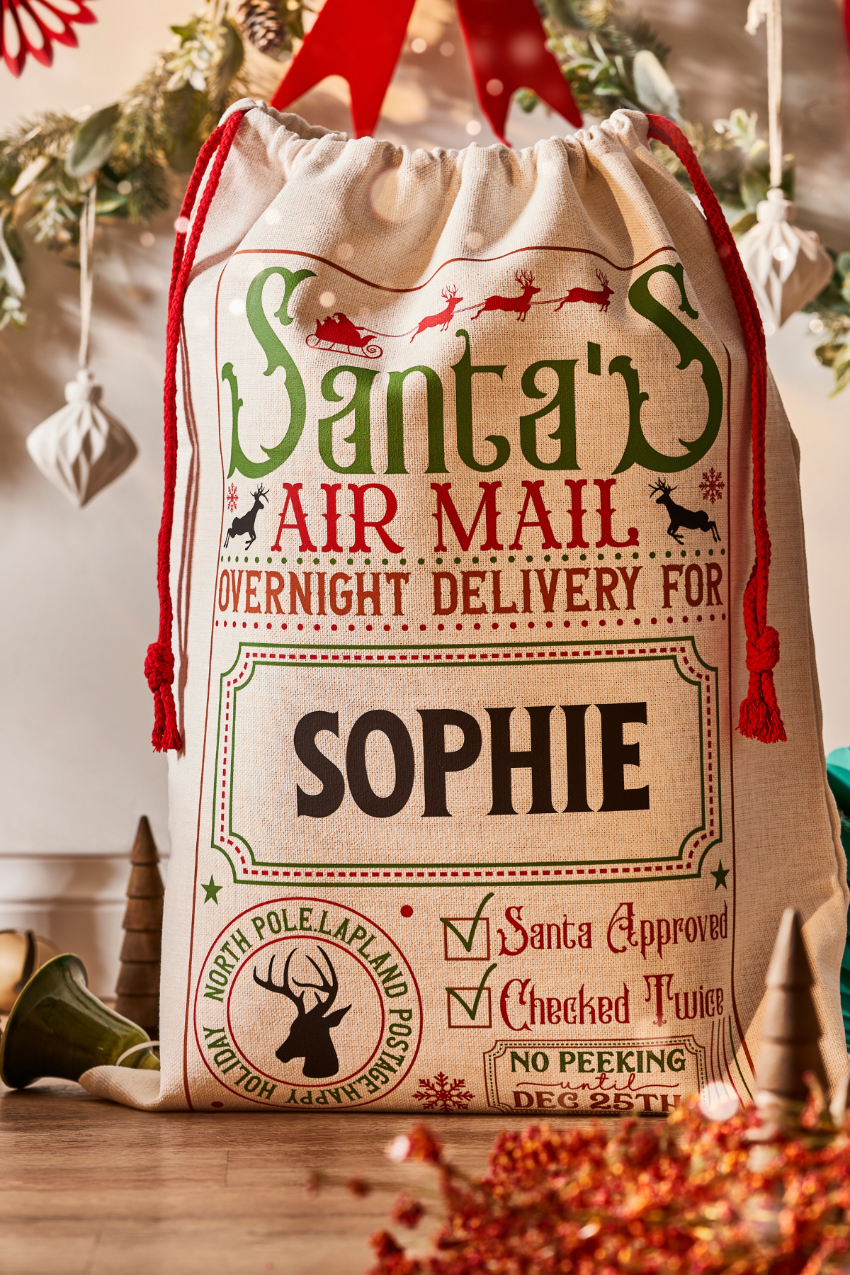 Personalised Air Mail Santa Sack