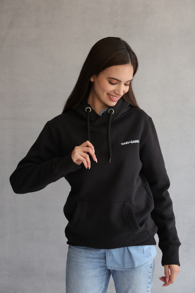 Classic Black Logo Hoodie