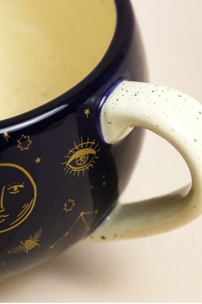 Starry Night Crescent Moon Mug