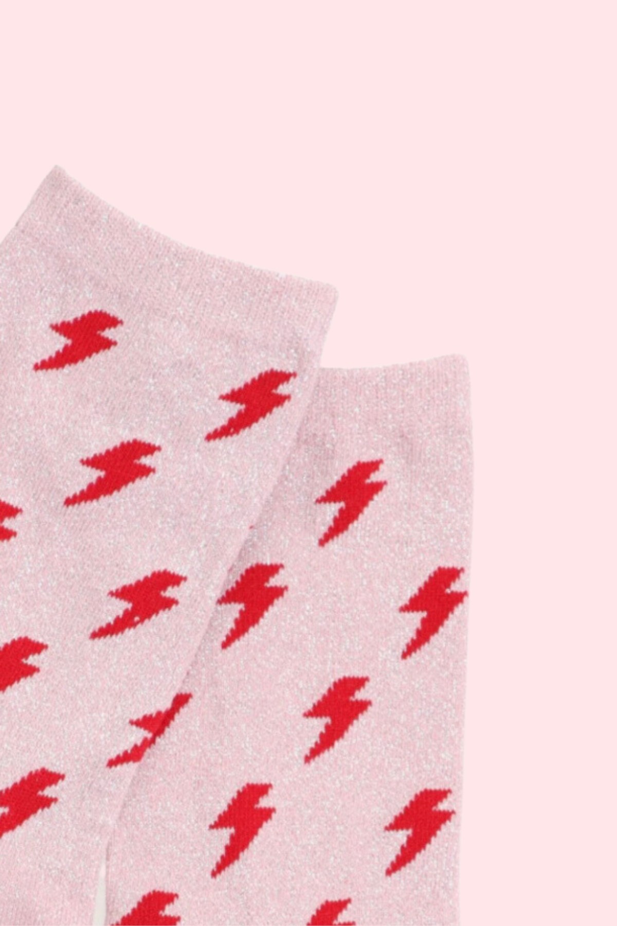 Sparkling Glitter Lightning Bolt Socks