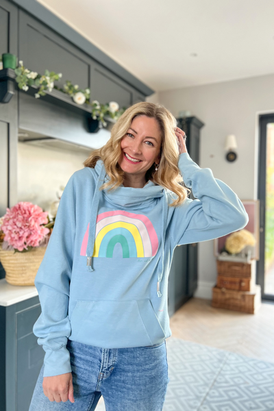 Pastel rainbow sweatshirt on sale