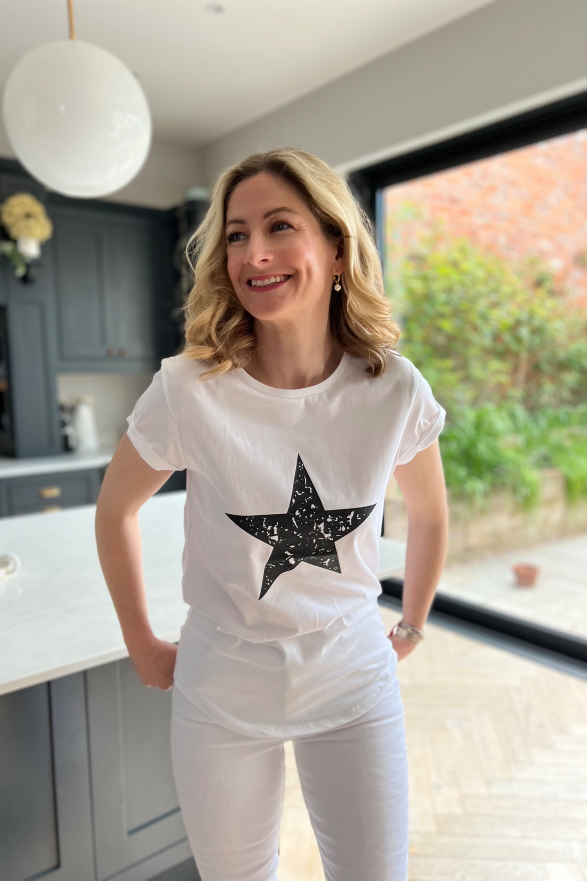 White Organic Cotton Star T-Shirt