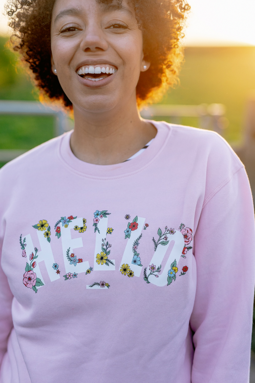 Pink floral sweatshirt 2025