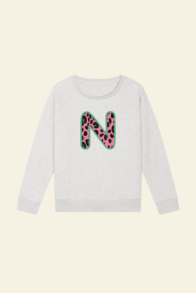 Neon Leopard Initial Sweatshirt