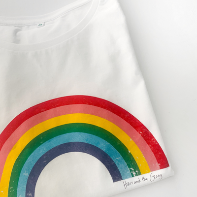 Organic Cotton Rainbow T-Shirt White