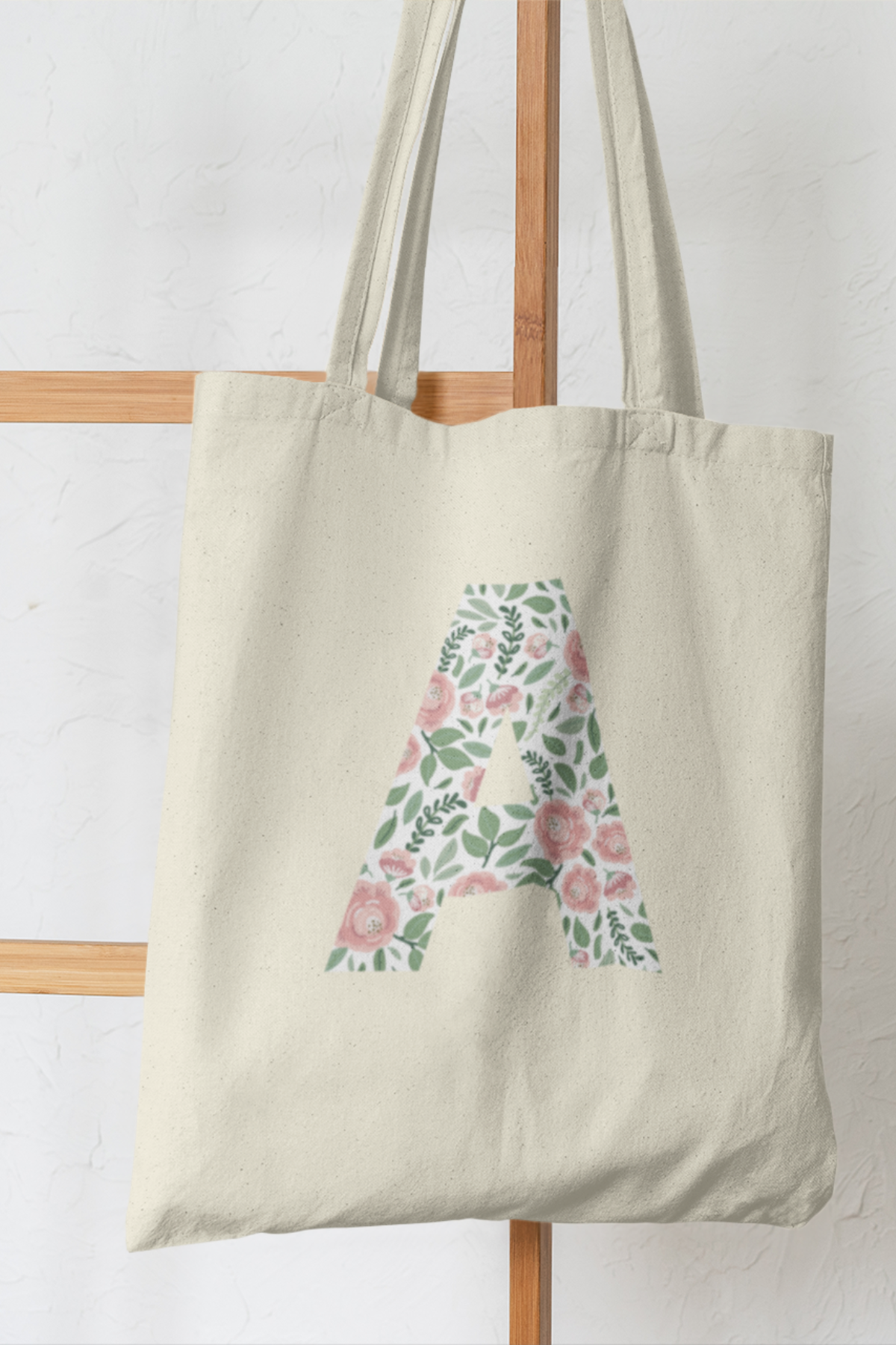Essentials: Floral Initial Tote Bag