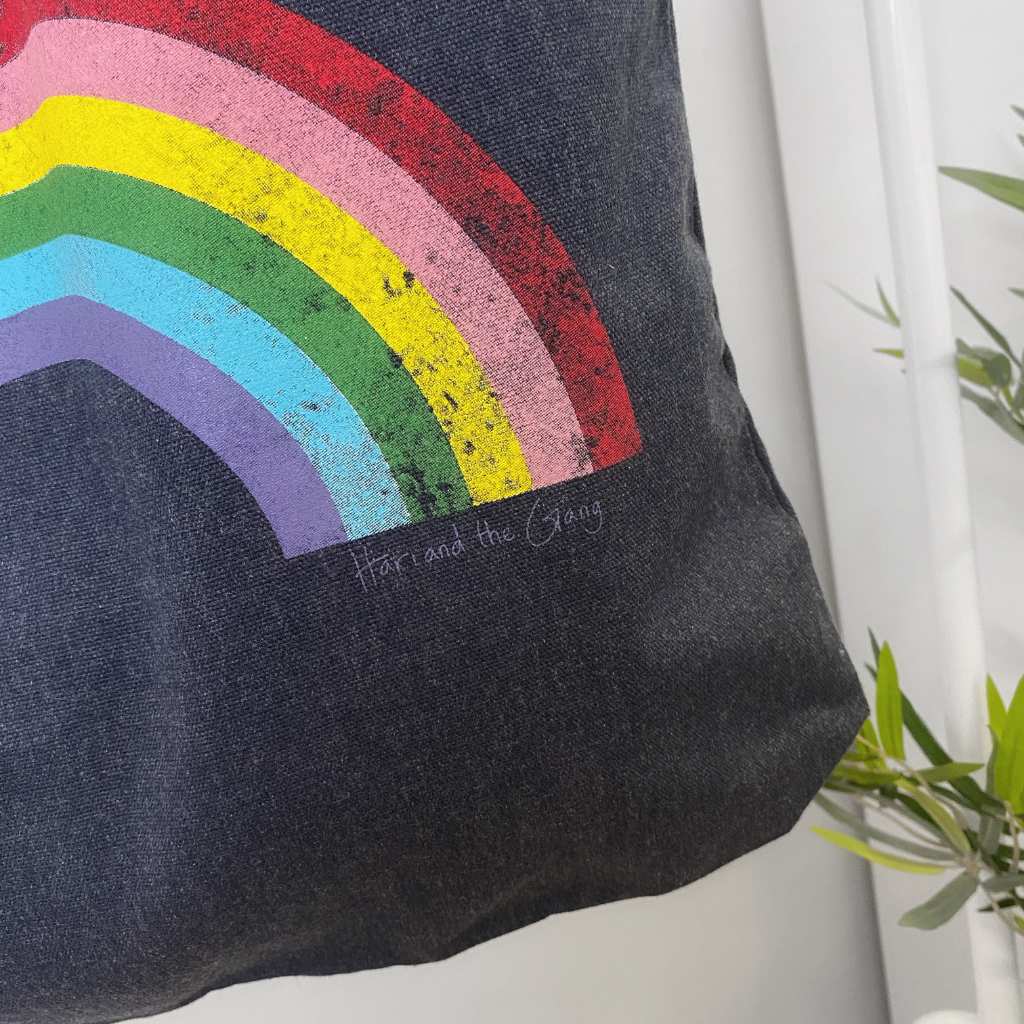 Reclaimed Cotton Rainbow Beach Bag