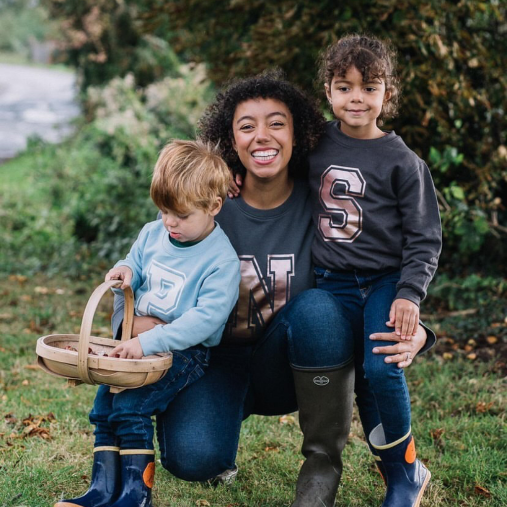 Anthracite Grey Personalised Rose Gold Sweatshirt Hari And The Gang