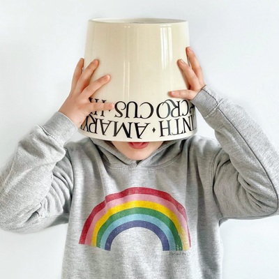 KID: Grey Rainbow Hoodie