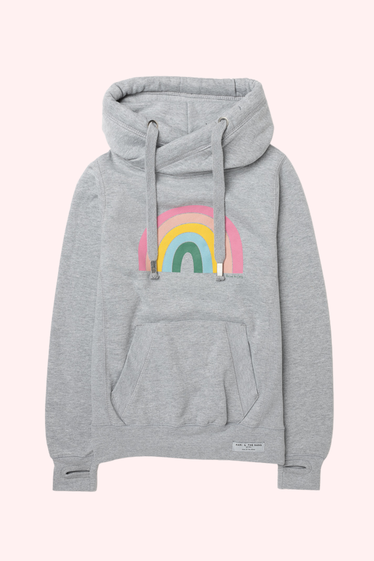 Haribow Hope Pastel Rainbow Hoodie - Grey