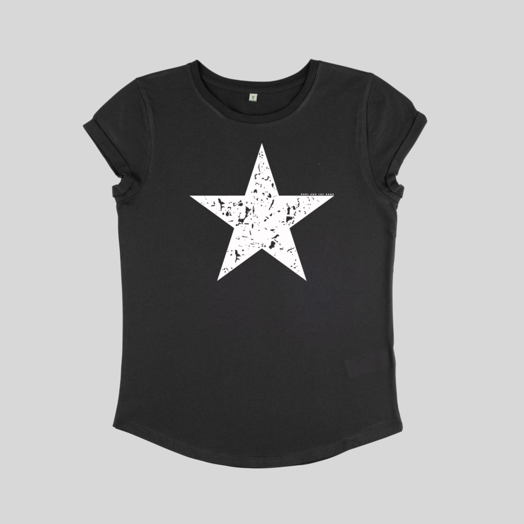 Black Organic Cotton Star T-Shirt