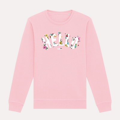Pink Floral Hello Sweatshirt