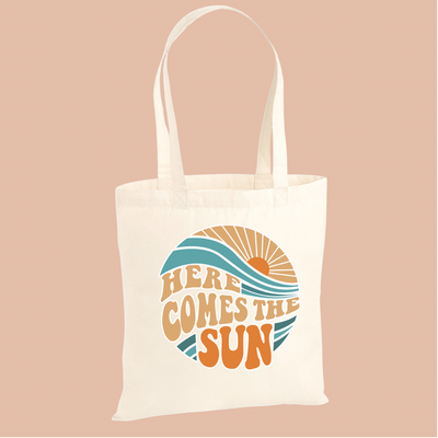 Here Comes The Sun Organic Tote Bag
